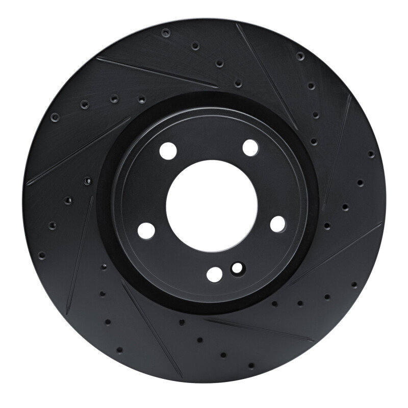 Mercedes-Benz G550 Brake Rotor (1) - Front Right - R1 Concepts - Drilled & Slotted - Black - `19-`25 Mercedes-Benz G550 Brake Rotor (1) - Front Right - R1 Concepts - Drilled & Slotted - Black - `19-`25
